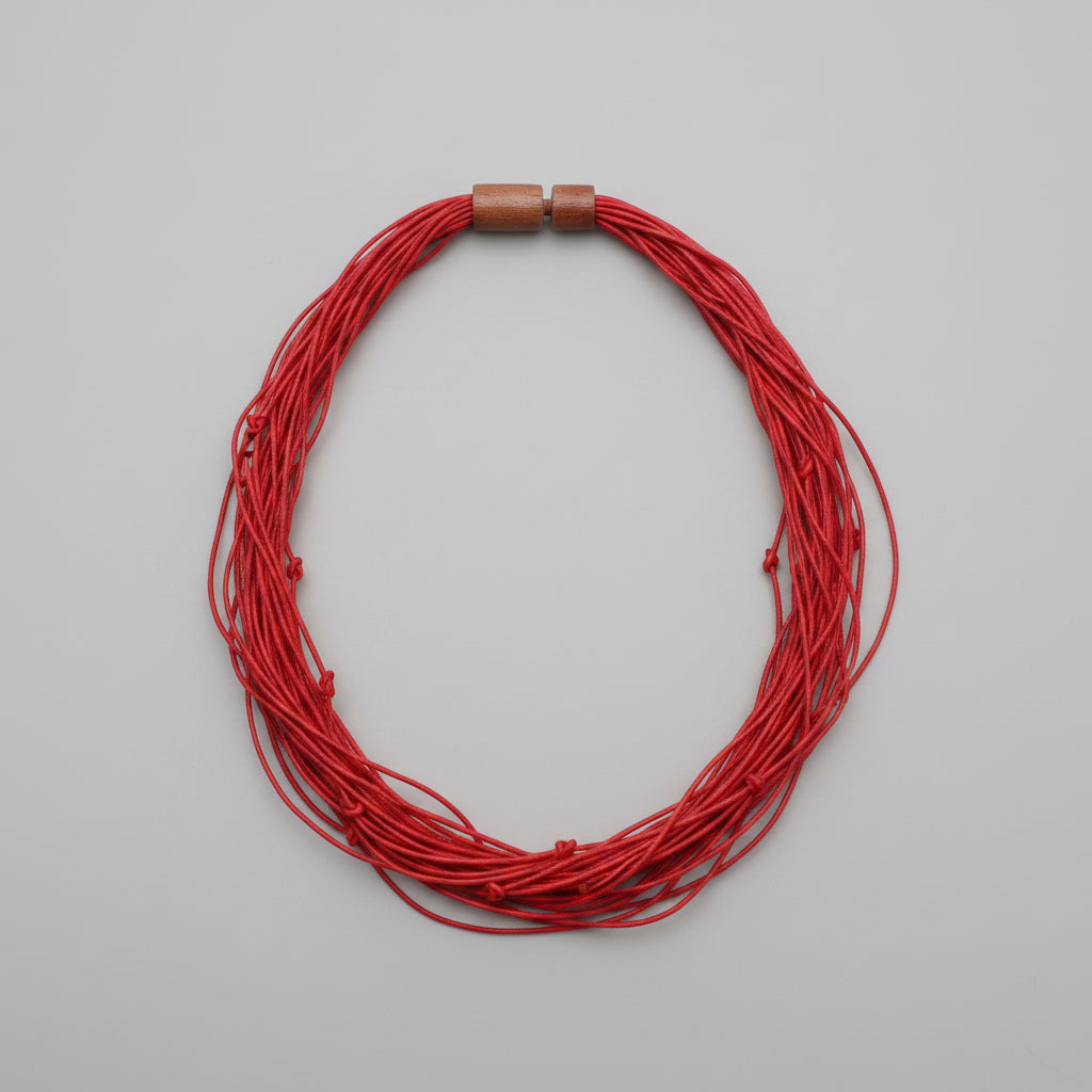 Collar de Caucho Kwaleon · Multicordón Rojo