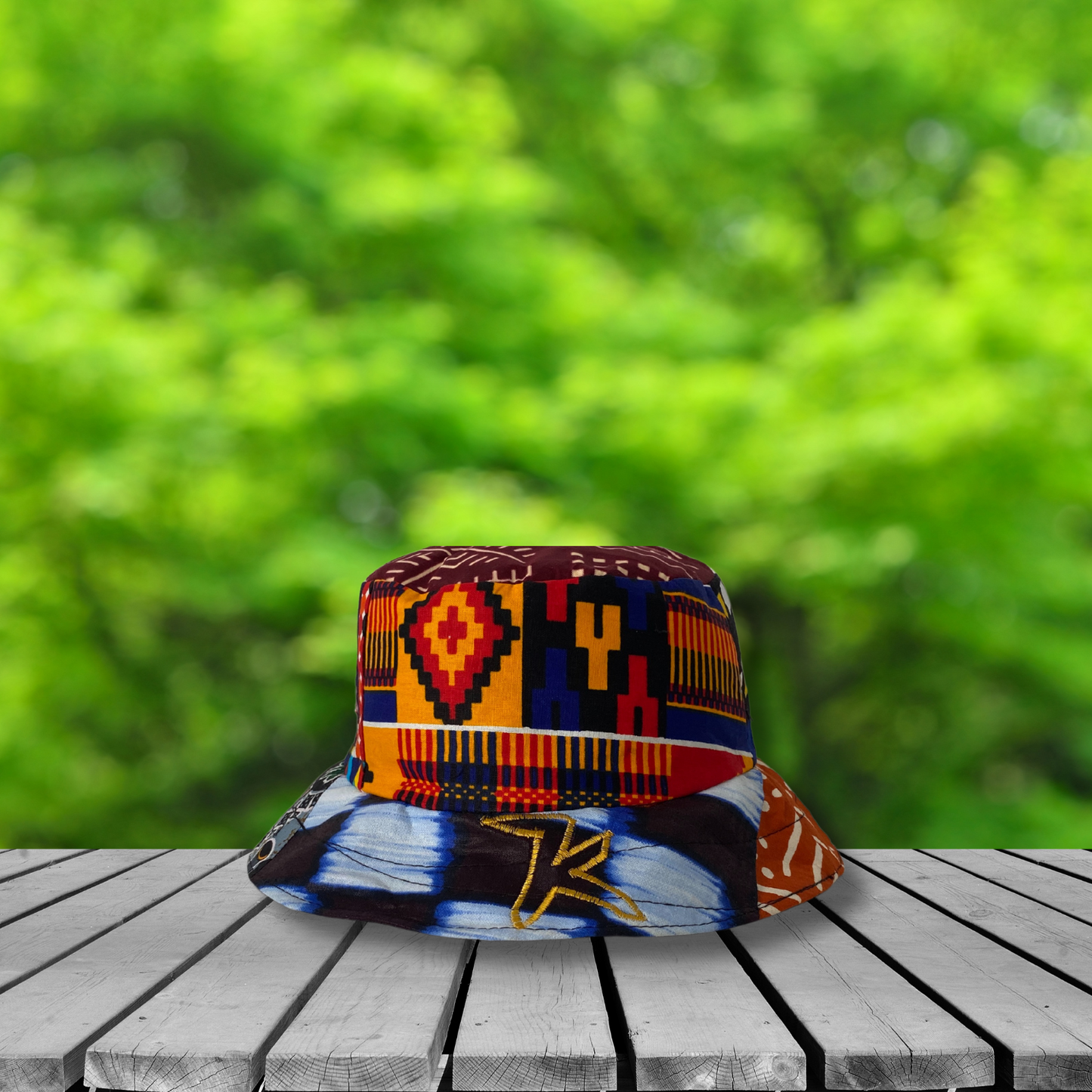Gorro pescador grande Estampado africano