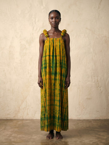 Vestido Kwaleónico · Tie-Dye Africano · Tirantes de Bolas