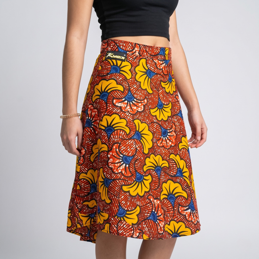 Falda Wax Ankara · Estampado Geométrico · Kwaleon
