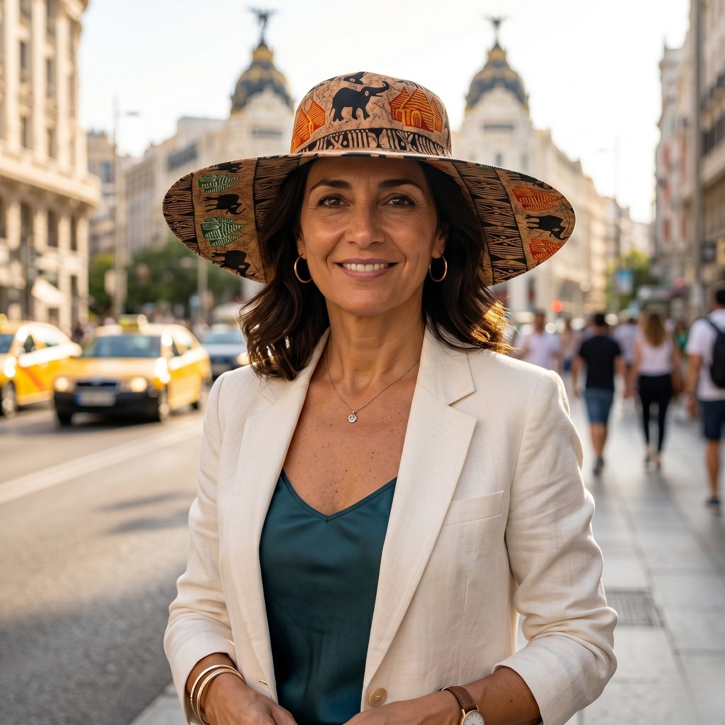 Sombrero Ankara estilo Pamela