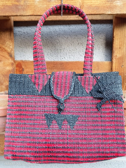 Bolso Mediano plástico reciclado (Rojo/Negro)