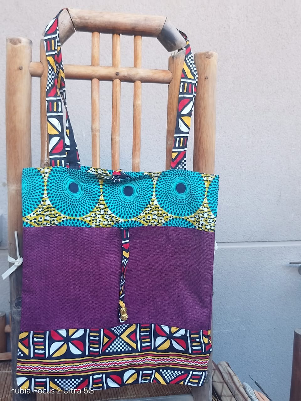 Bolso Tote Kwaleon - Wax Damero Terracota