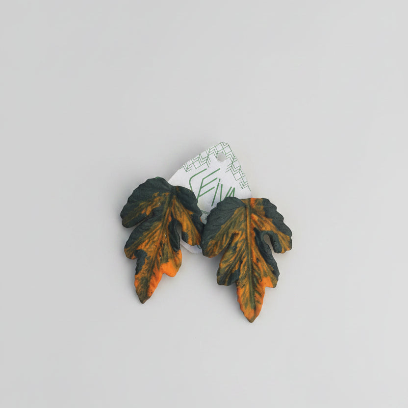 Pendientes de Caucho Kwaleon · Hoja de Arce Otoño