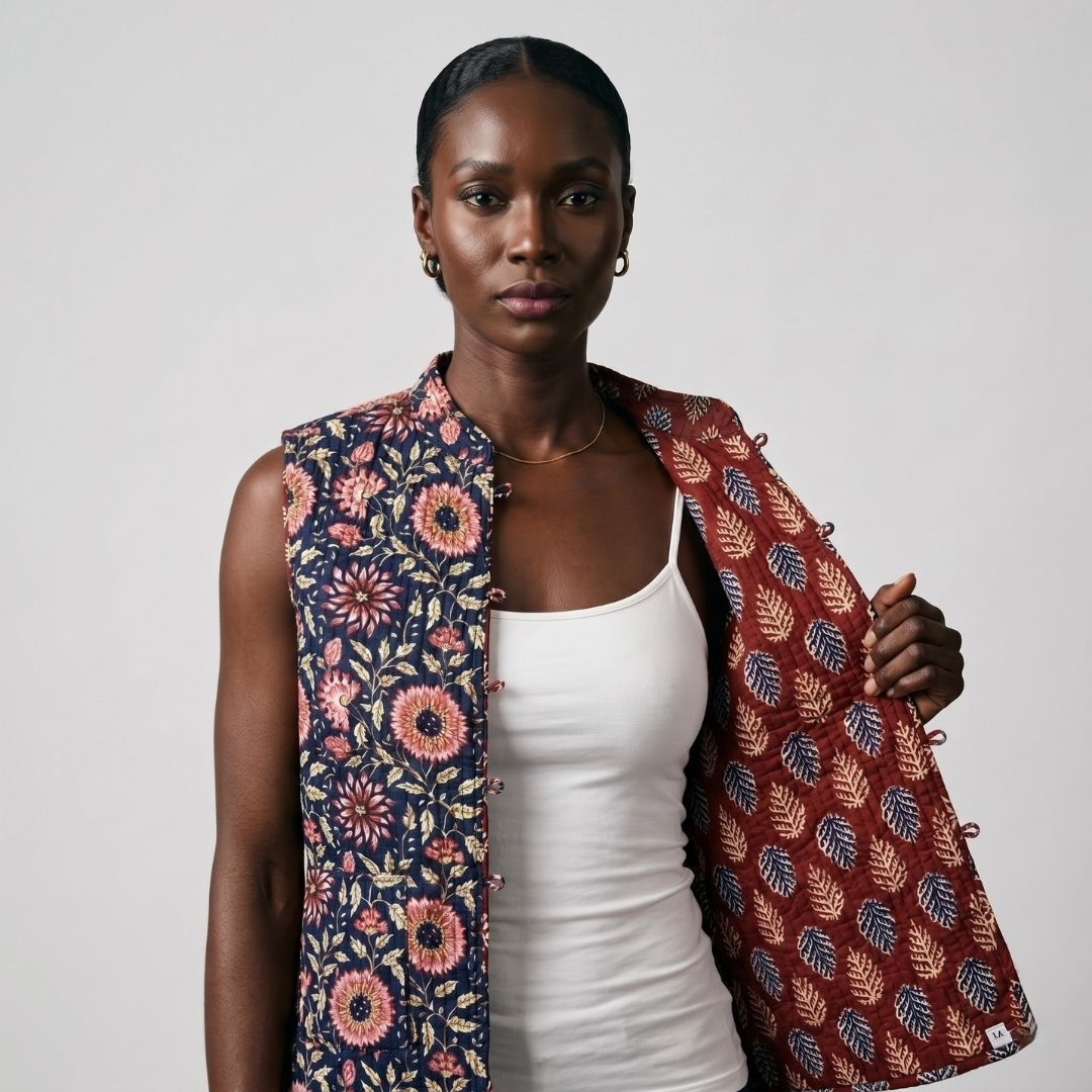 Chaqueta Sin Mangas Reversible · Dos Estampados · Kwaleon