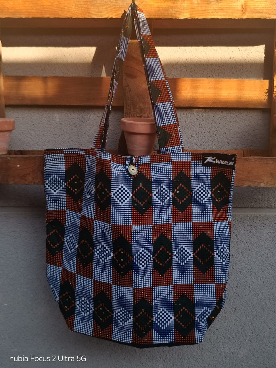 Bolso Tote Kwaleon - Wax Damero