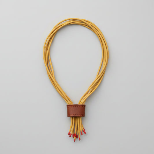 Collar de caucho Kwaleon · Multicordón Ocre