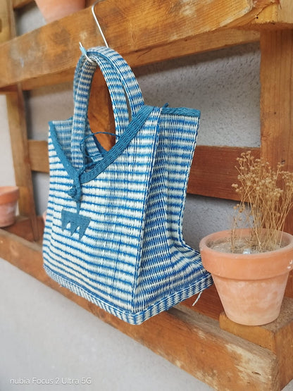 Bolso Mediano plástico reciclado (Azul)