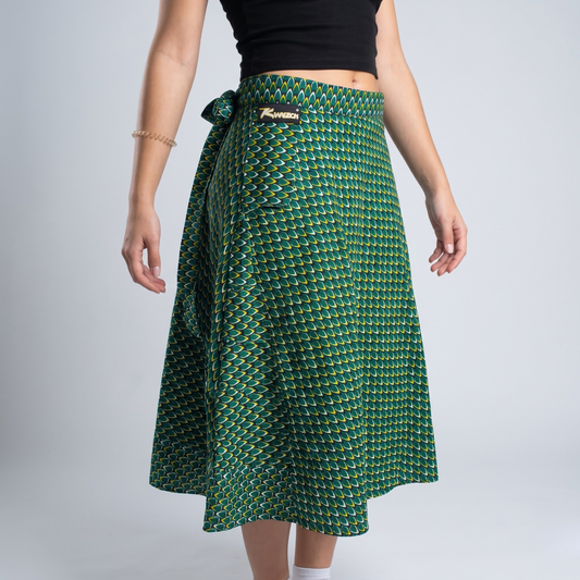 Falda Wax Ankara · Estampado Geométrico · Kwaleon