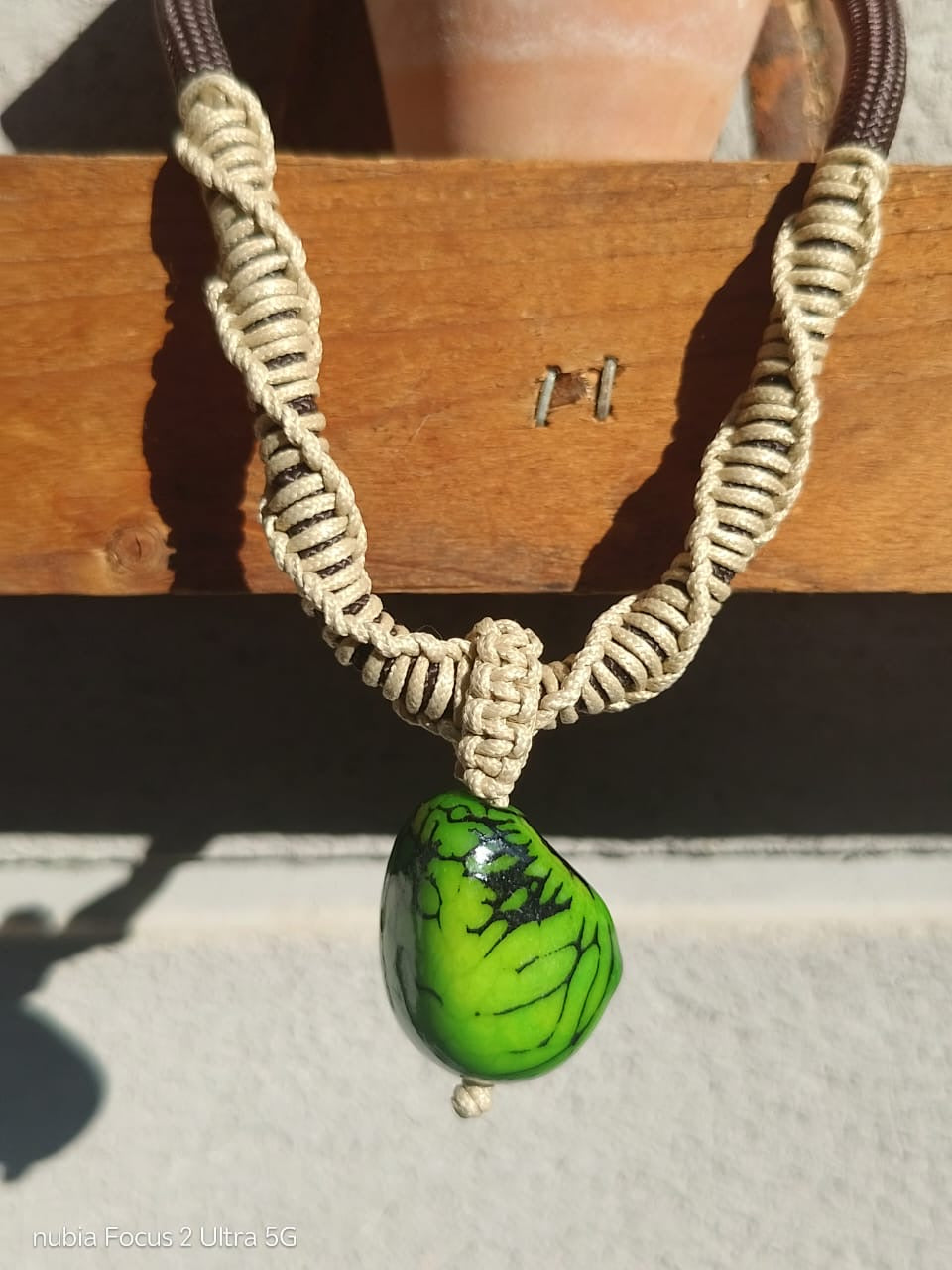 Collar Kwaleon - Gota Verde Esmeralda