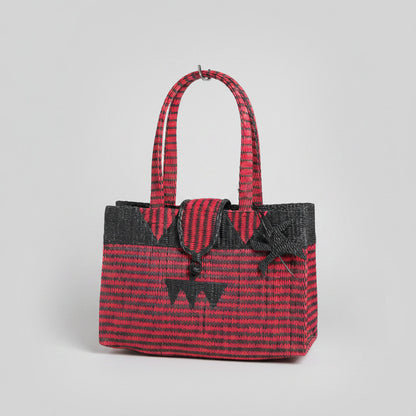 Bolso Mediano plástico reciclado (Rojo/Negro)