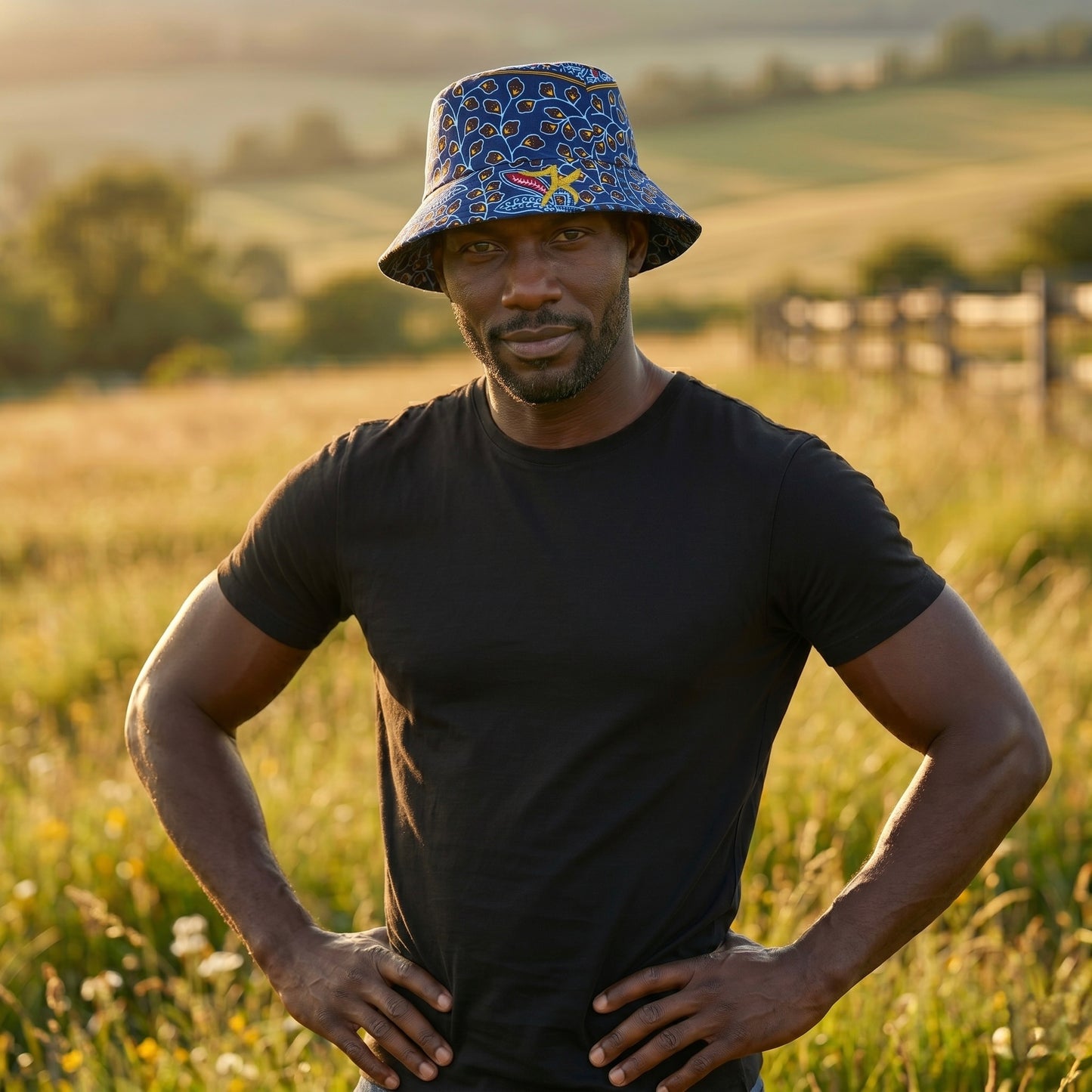 Gorro pescador Grande Estampado africano