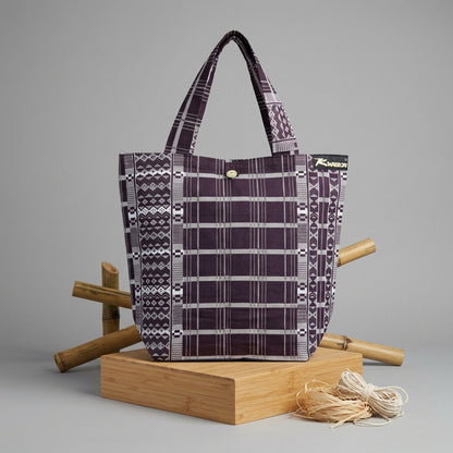 Bolso Tote Kwaleon - Wax Damero Lavanda
