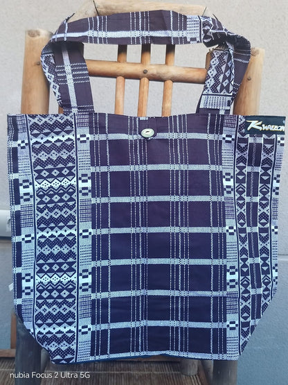 Bolso Tote Kwaleon - Wax Damero Lavanda