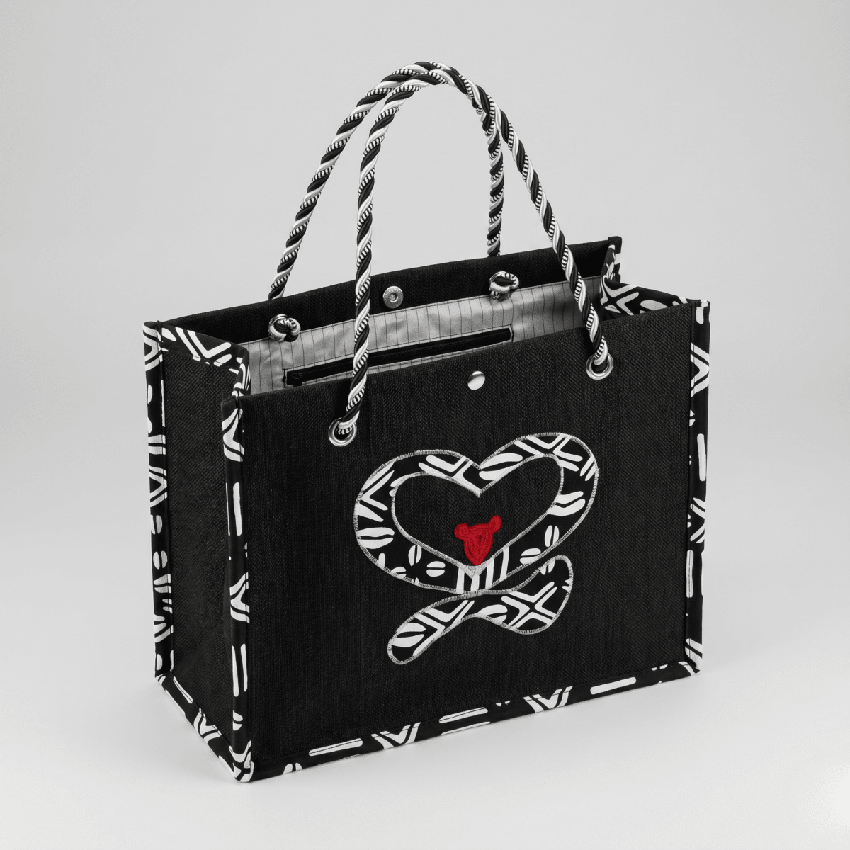 Bolso Kwaleon · Signature · Negro & Bogolán - KWALEON