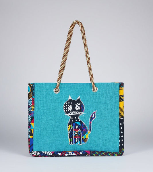 Bolso Kwaleon · Tote Bag Edición Felina (Azul) - KWALEON