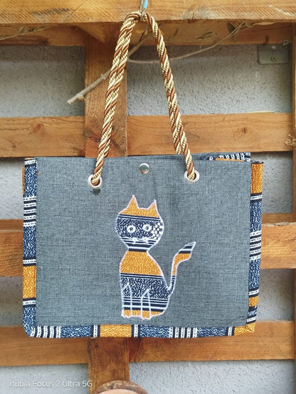 Bolso Kwaleon · Tote Bag Edición Felina (Gris) - KWALEON