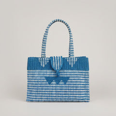 Bolso Mediano plástico reciclado (Azul) Recto