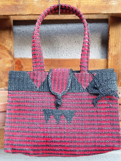 Bolso Mediano plástico reciclado (Rojo/Negro) - KWALEON