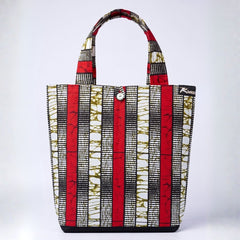 Bolso Tote Kwaleon - Wax Franjas Rojo