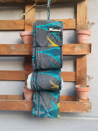 Organizador Colgante para 3 Rollos de Baño – Estampado Africano - KWALEON