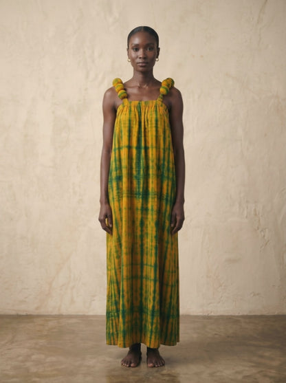 Vestido Kwaleónico · Tie-Dye Africano · Tirantes de Bolas
