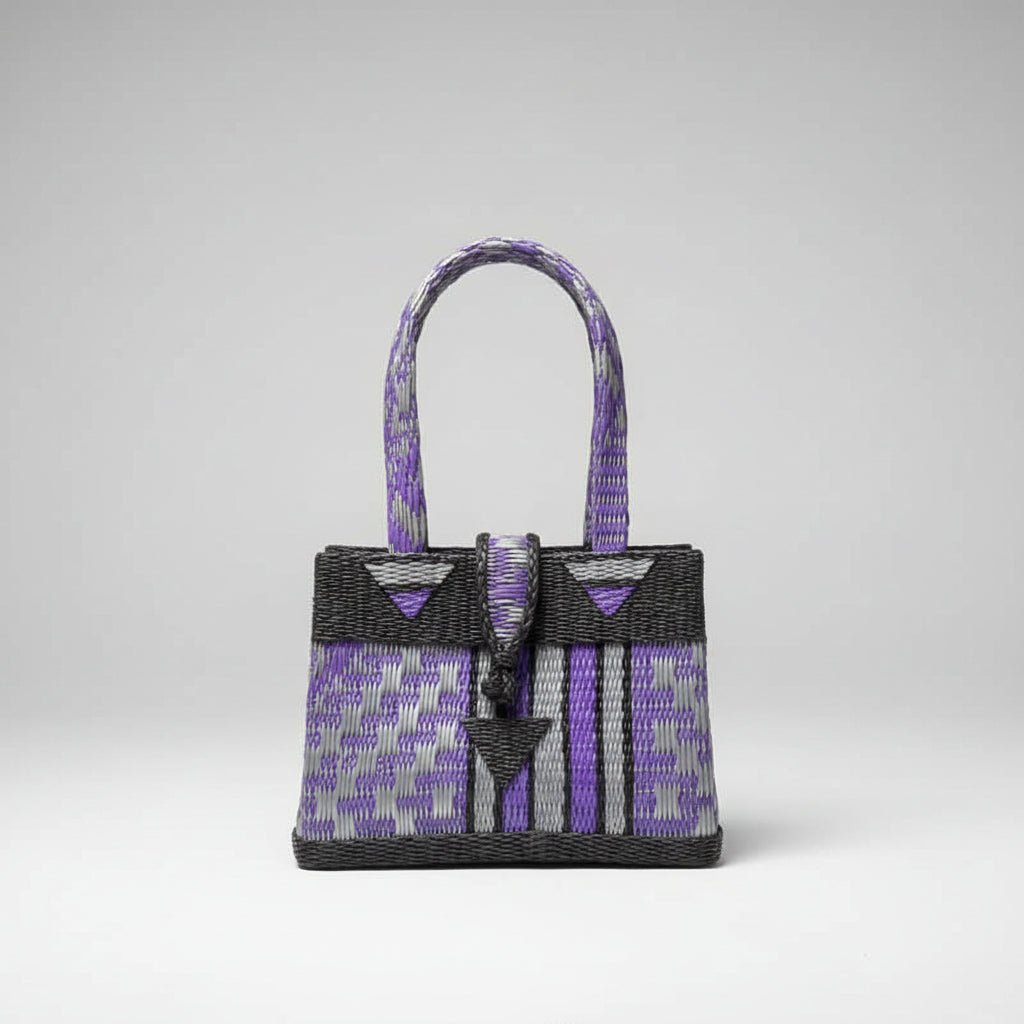 Tote Bag Africana S – Plástico Reciclado Tejido a Mano - KWALEON