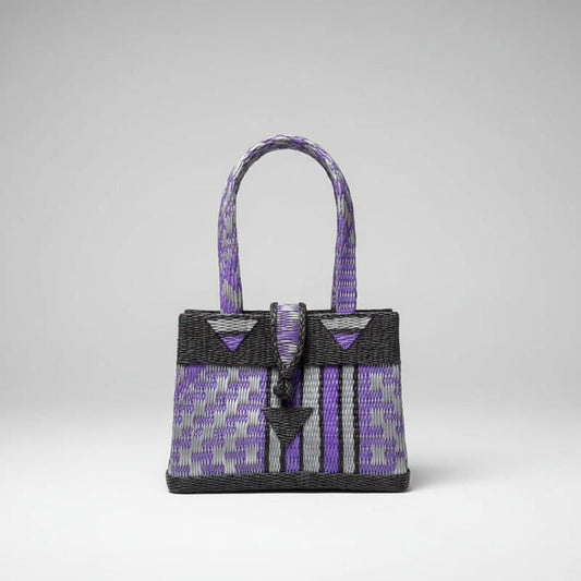 Tote Bag Africana S – Plástico Reciclado Tejido a Mano - KWALEON