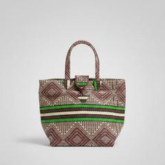 Tote Bag Africana XL – Plástico Reciclado Tejido a Mano (Trival)